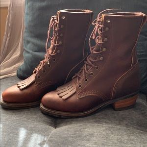 Durango Lace Up Boots, rust color, Size 7.5